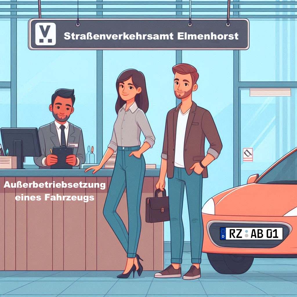 Außerbetriebsetzung eines Fahrzeugs persönlich vor Ort in Elmenhorst