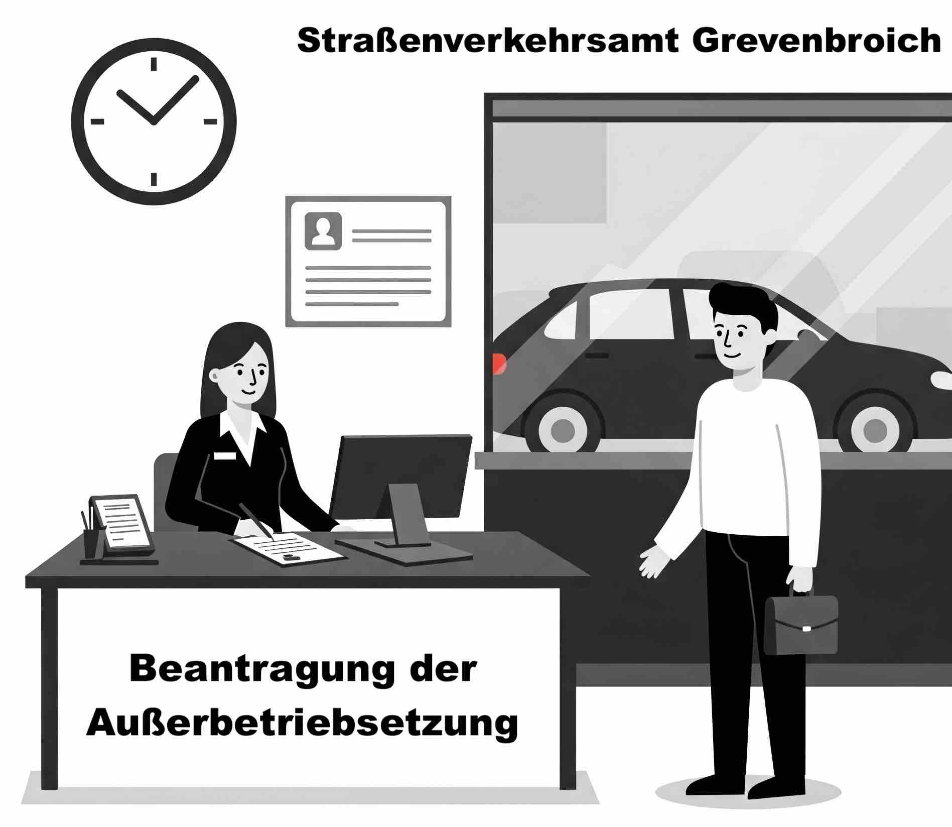 Beantragung der Außerbetriebsetzung – persönlich vor Ort in Grevenbroich