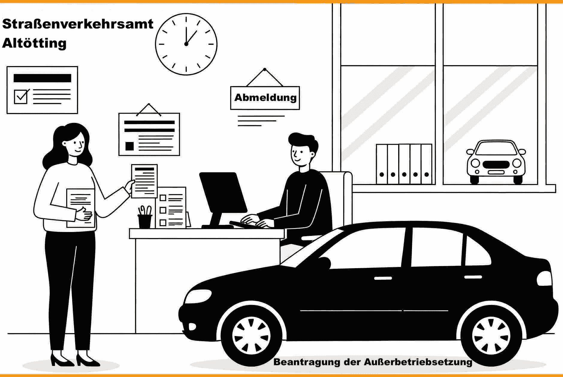 Beantragung der Kfz-Außerbetriebsetzung - persönlich vor Ort in Altötting