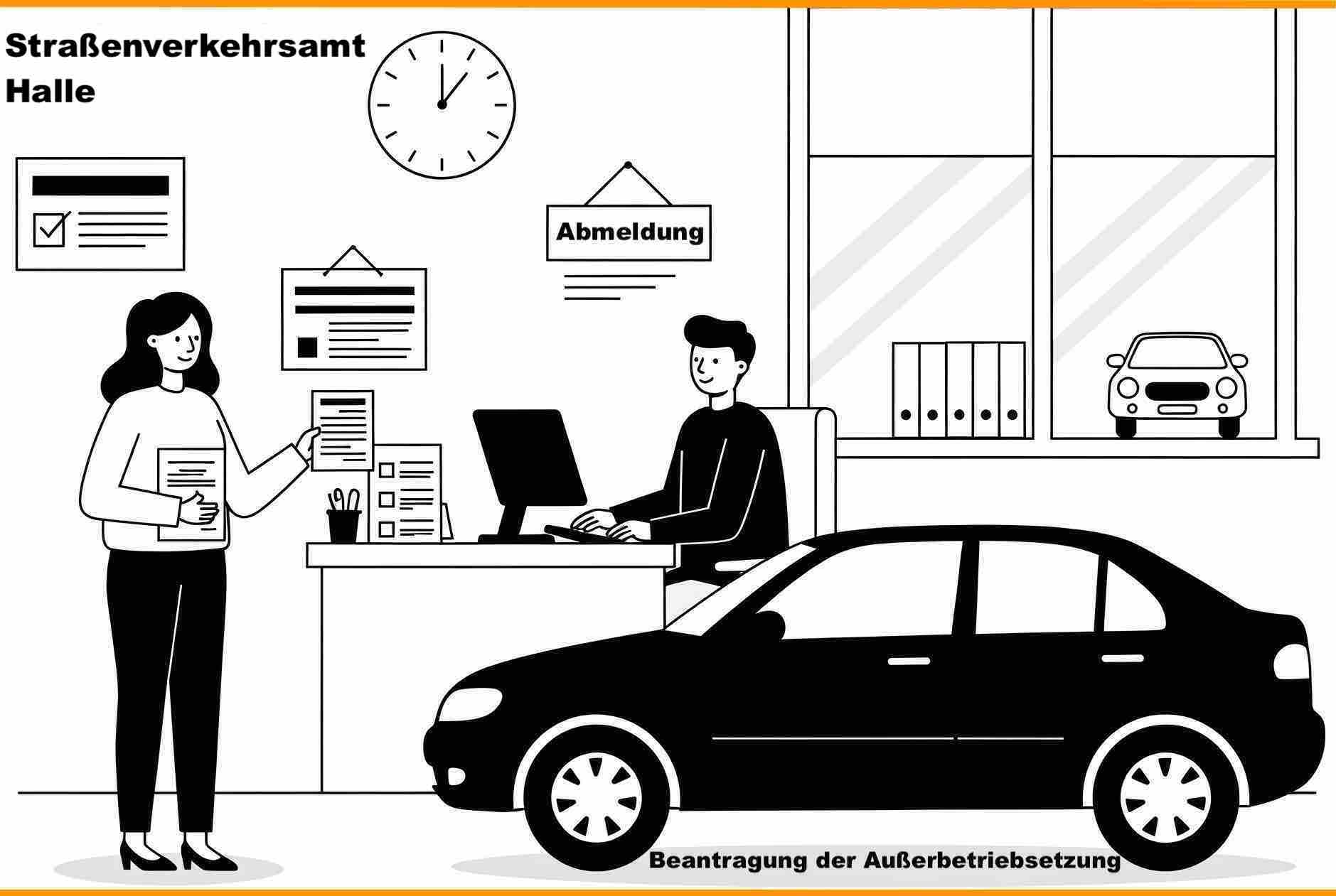 Kfz-Außerbetriebsetzung beantragen - persönlich vor Ort in Halle