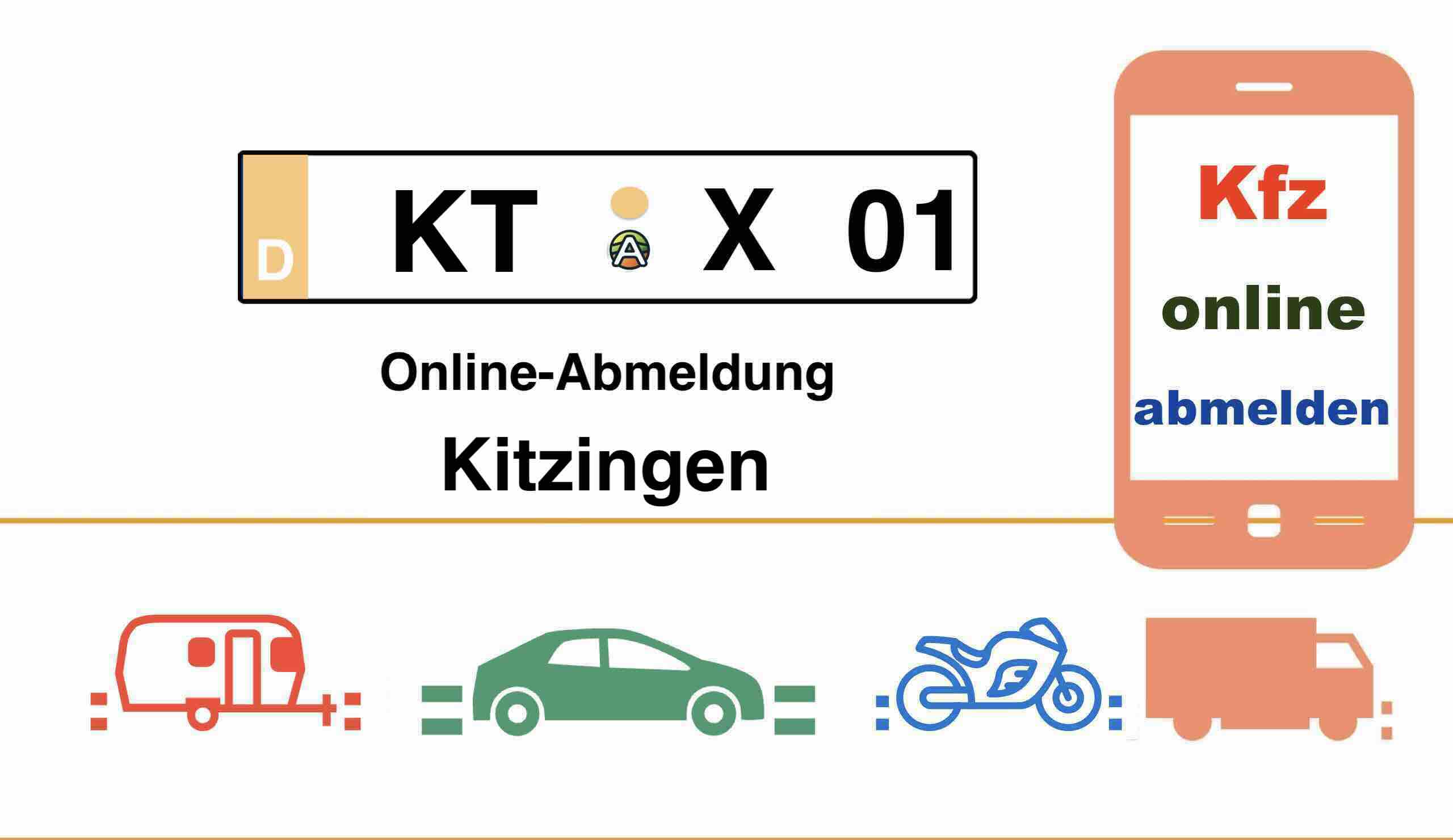 Kfz Online-Abmeldung in Kitzingen für Autos Anhänger und Motorräder