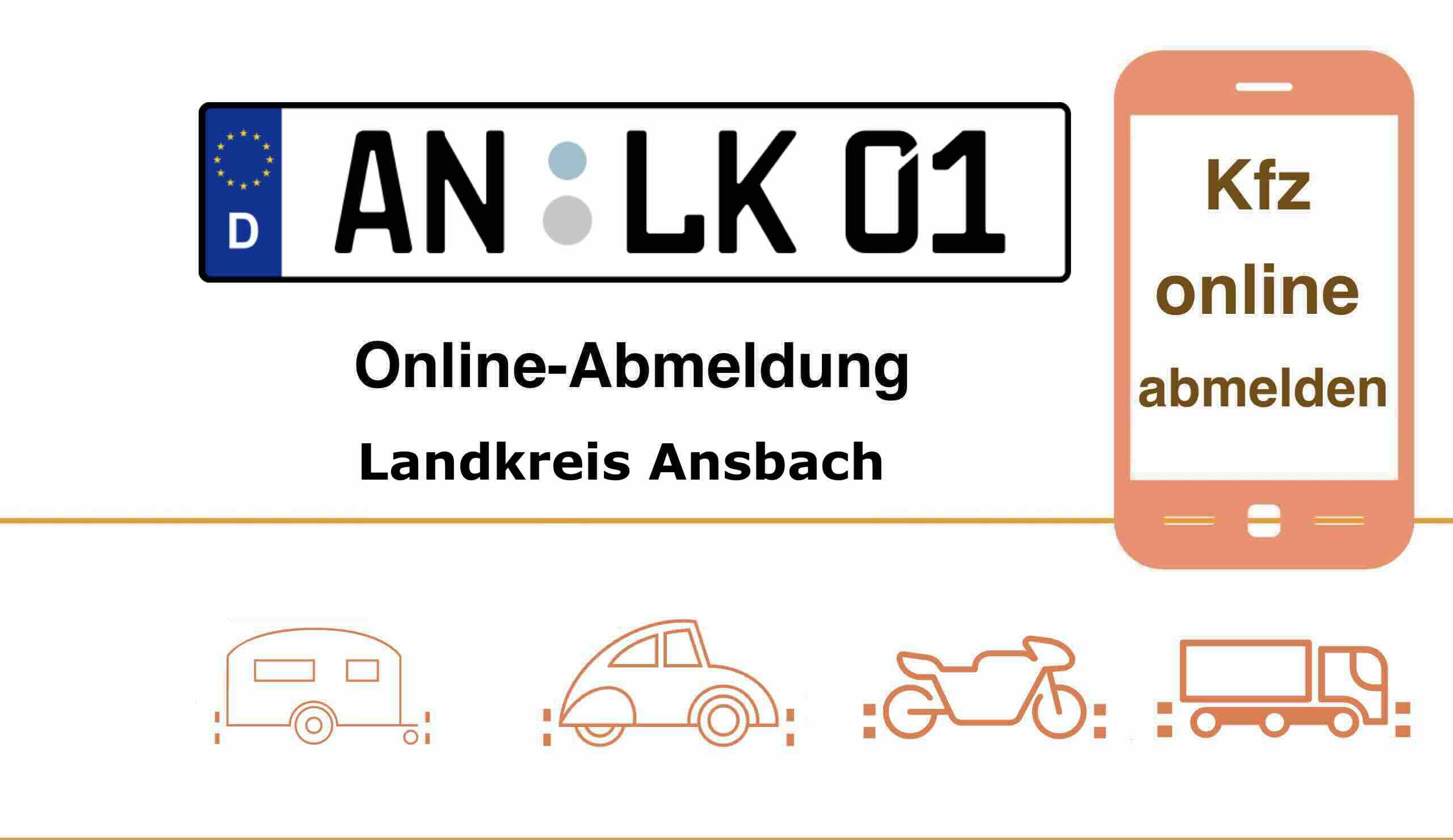 Online-Fahrzeugabmeldung im Landkreis Ansbach