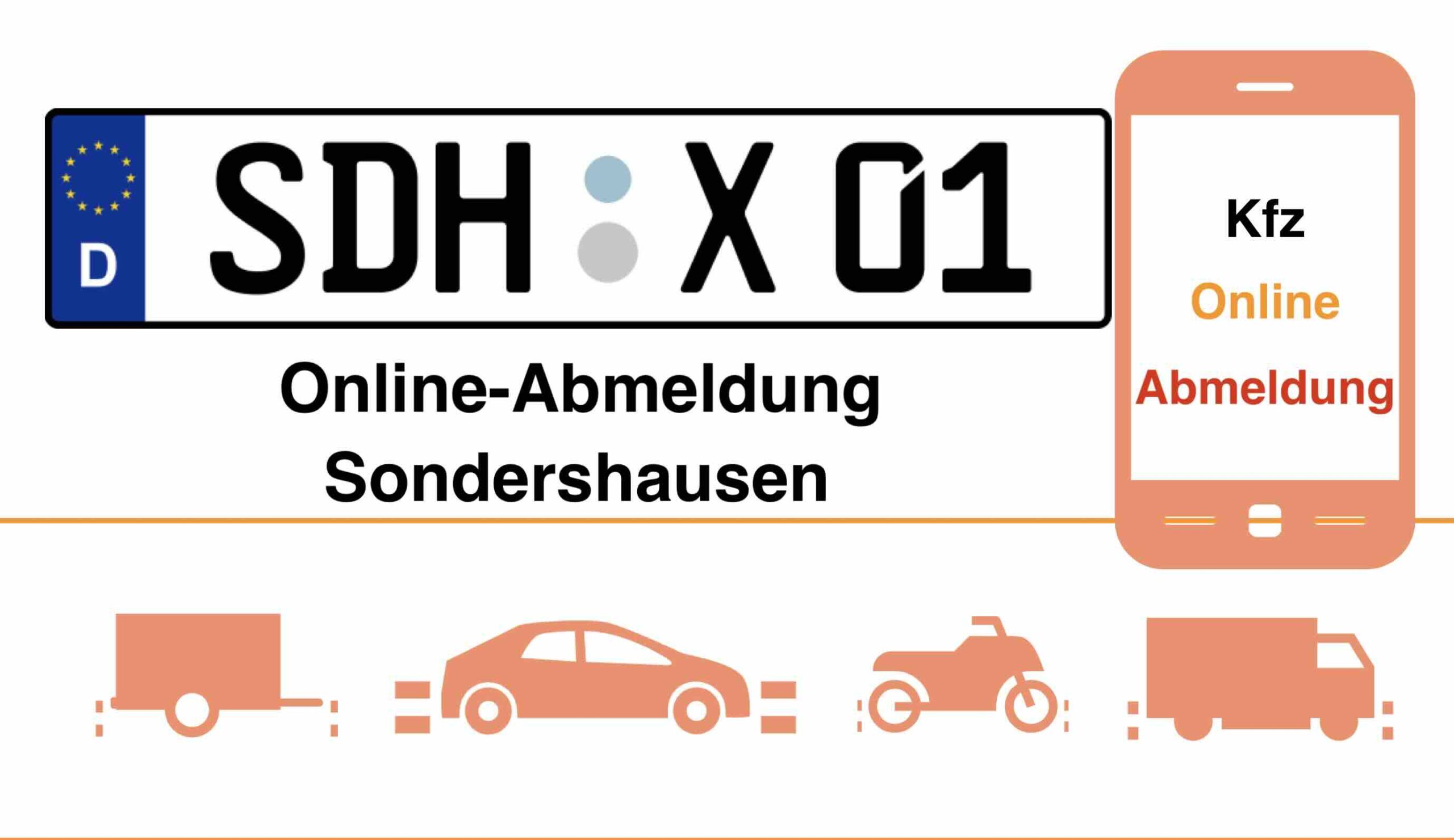 i-Kfz Online-Abmeldung in Sondershausen für Autos Anhänger und Motorräder