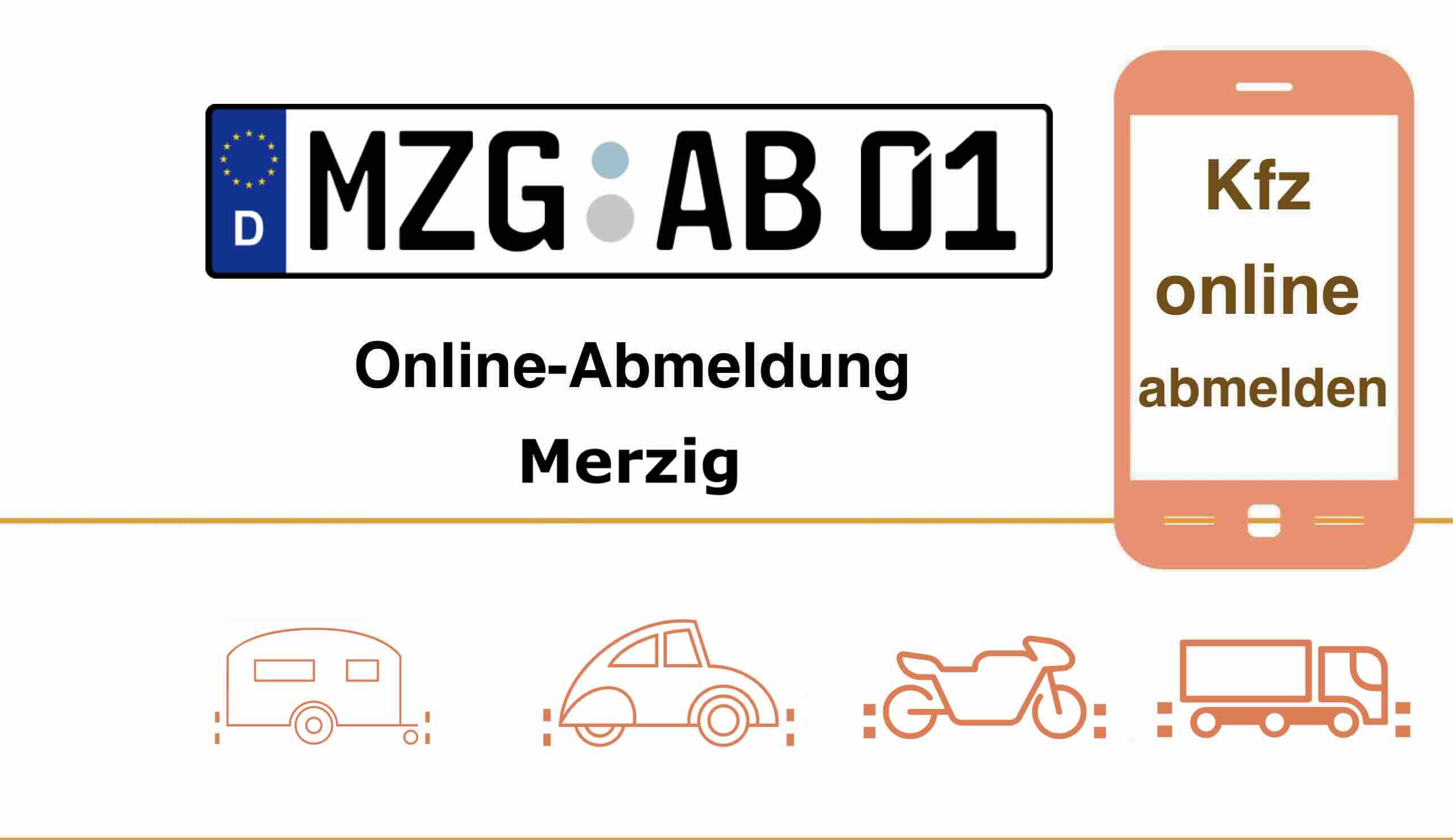 Online-Abmeldung in Merzig für Autos Anhänger und Motorräder