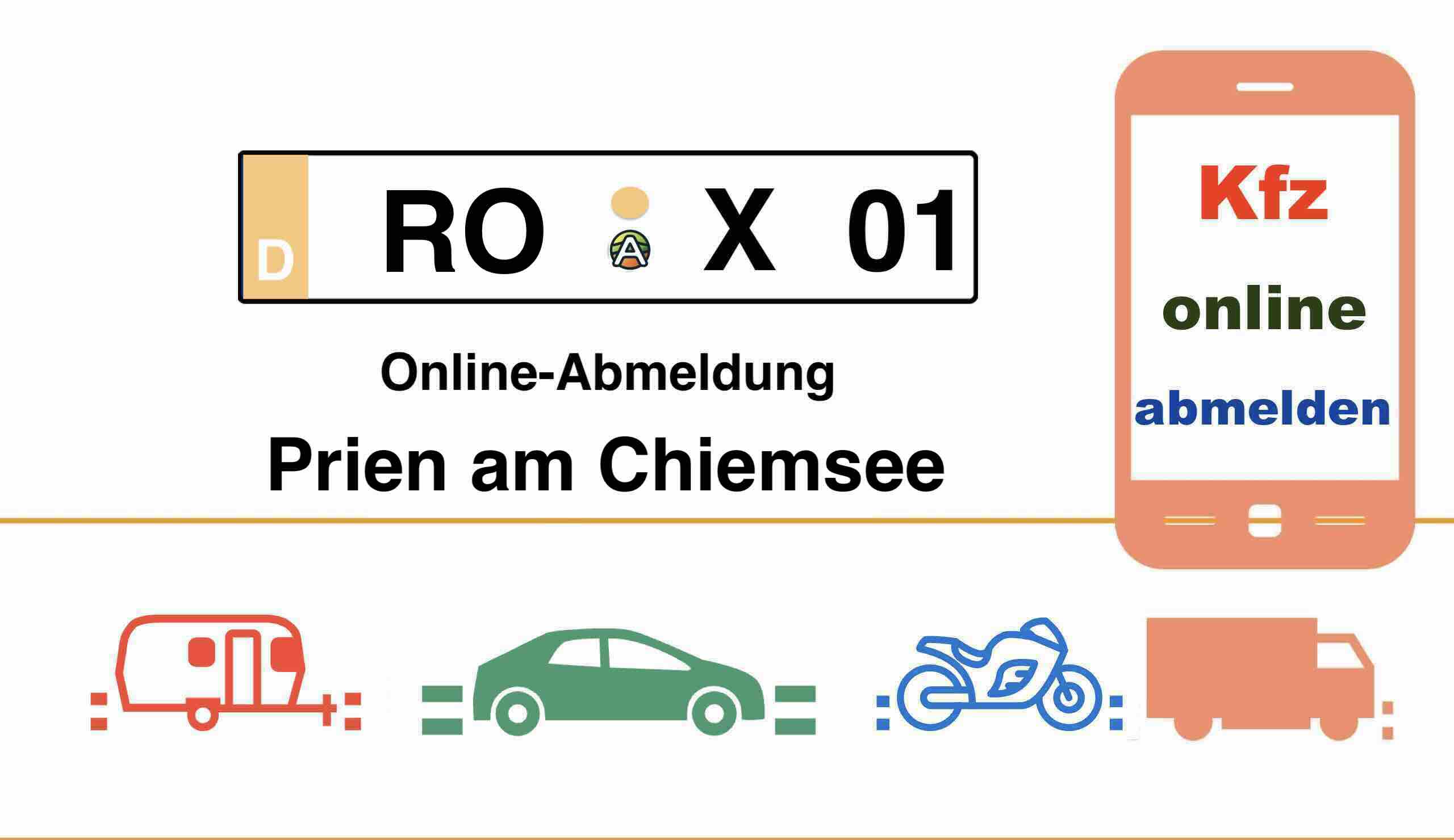 Kfz Online-Abmeldung in Prien am Chiemsee für Autos Anhänger und Motorräder