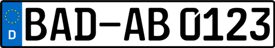 Das Kennzeichenkürzel BAD steht für BADen-Baden und wird in Baden-Baden verwendet