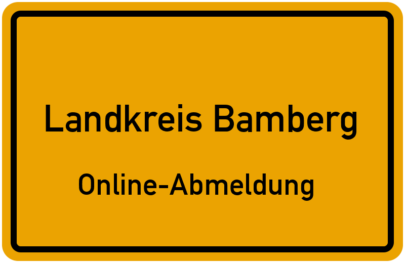 Online Abmeldung für Landkreis Bamberg