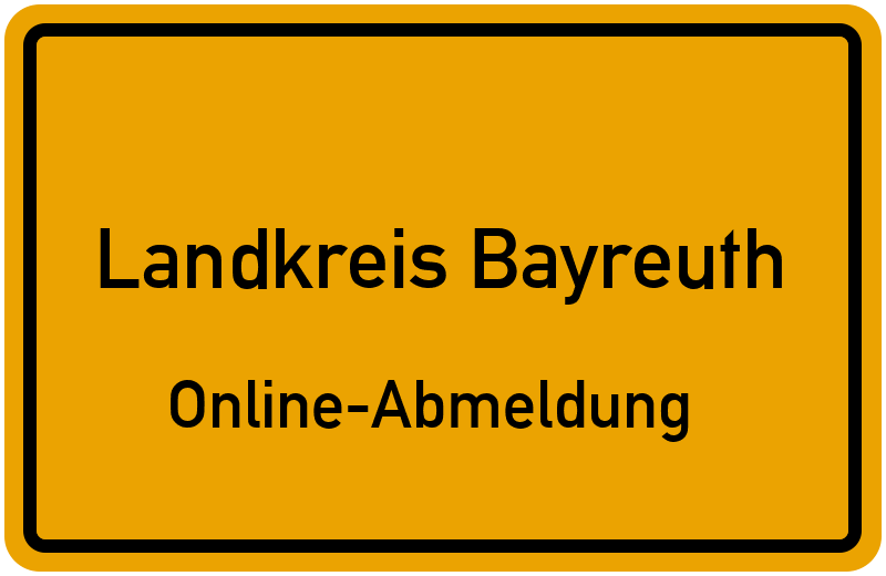 Online Abmeldung für Landkreis Bayreuth