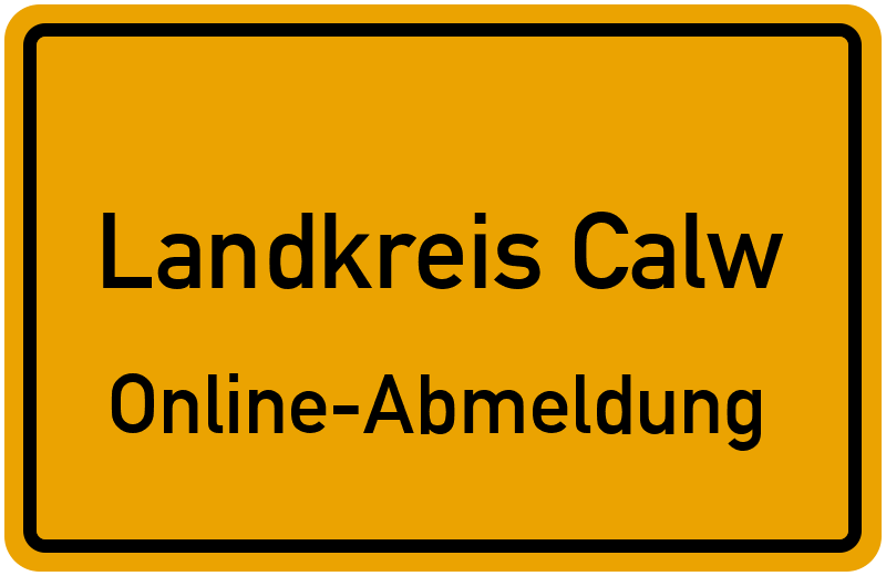 Online Abmeldung für Landkreis Calw