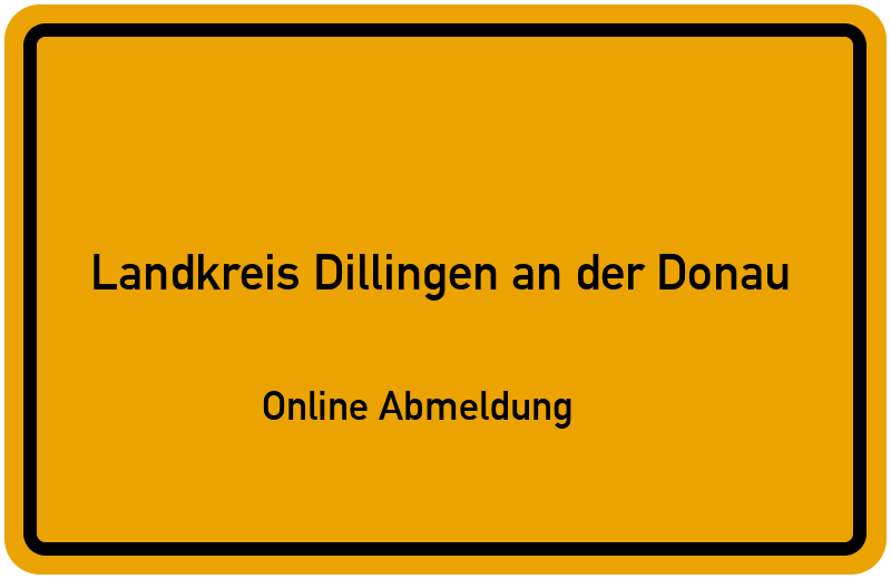 Online Abmeldung für Landkreis  Dillingen an der Donau