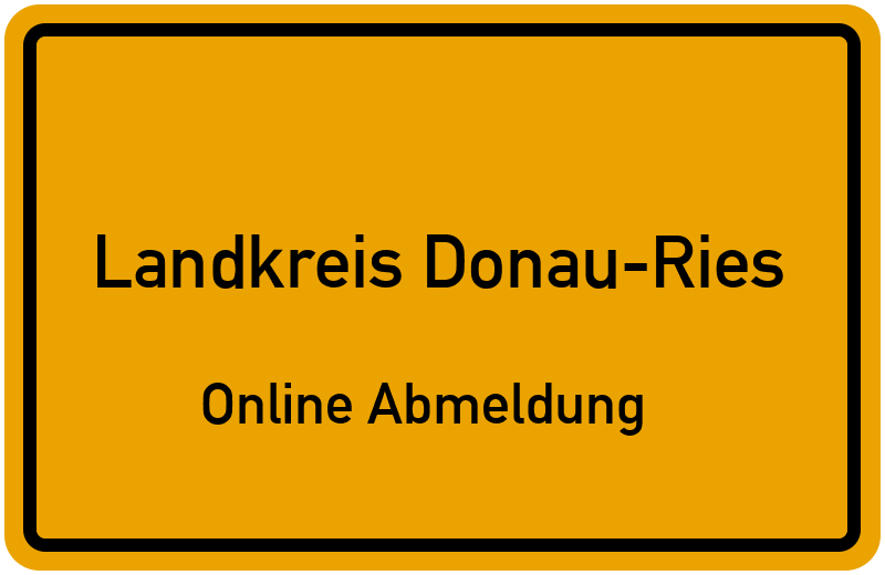 Online Abmeldung für Landkreis Donau-Ries
