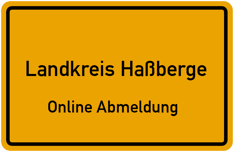 Online Abmeldung für Landkreis Haßberge