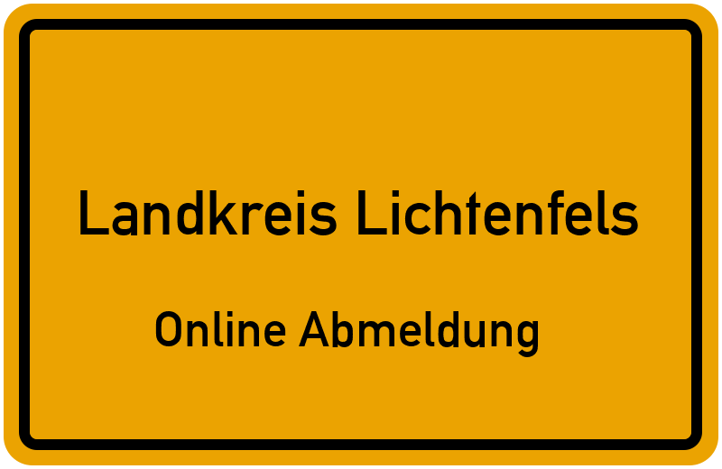Online Abmeldung für Landkreis Lichtenfels