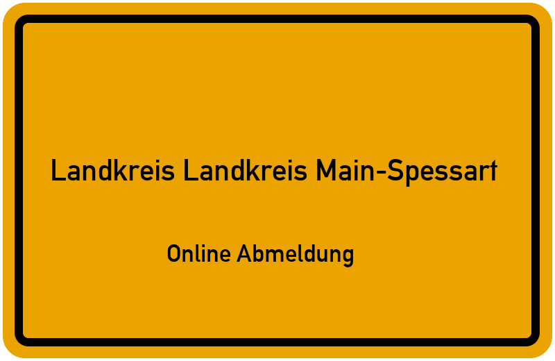 Online Abmeldung für Landkreis Main-Spessart
