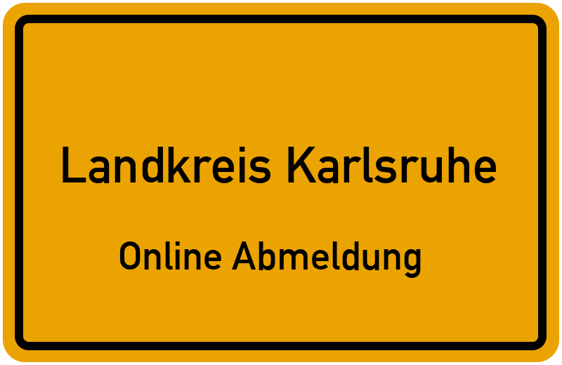 Online Abmeldung für Landkreis Karlsruhe