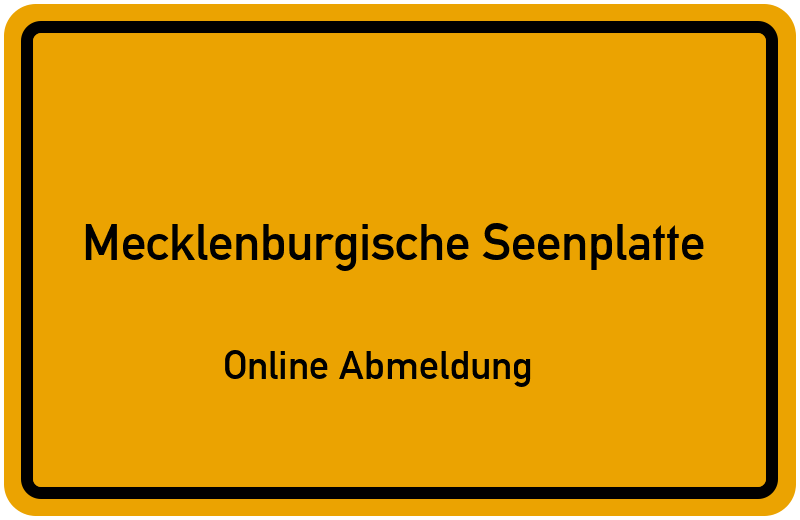 Online Abmeldung für Landkreis Mecklenburgische Seenplatte