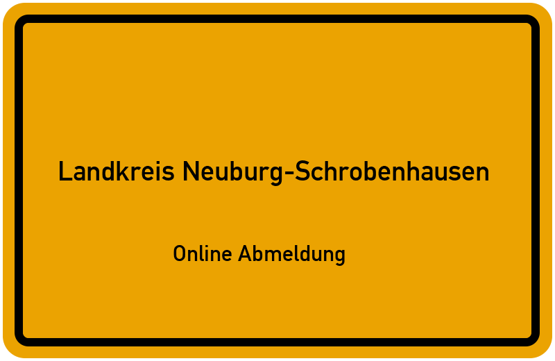 Online Abmeldung für Landkreis Neuburg-Schrobenhausen