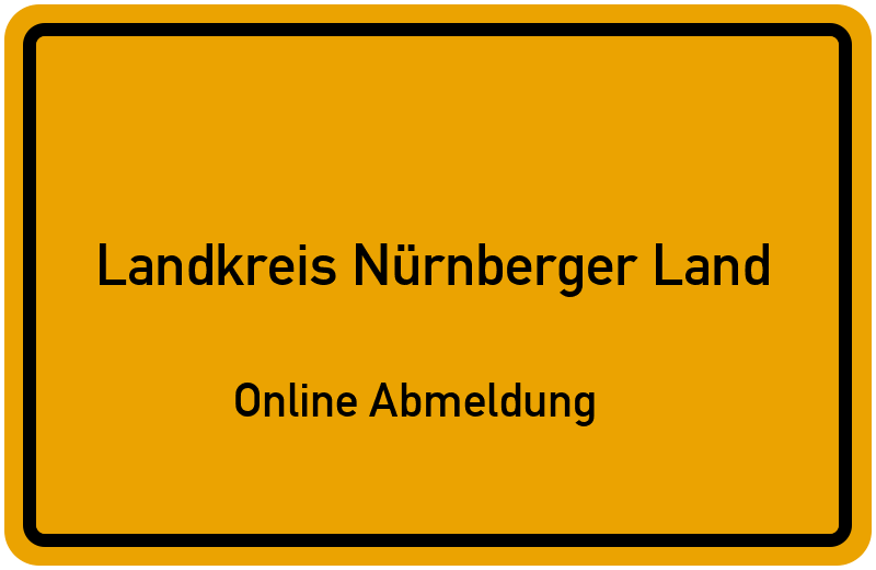 Online Abmeldung für Landkreis Nürnberger Land