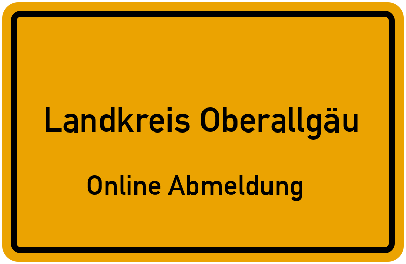 Online Abmeldung für Landkreis Oberallgäu