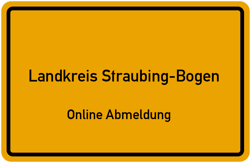 Online Abmeldung für Landkreis Straubing-Bogen