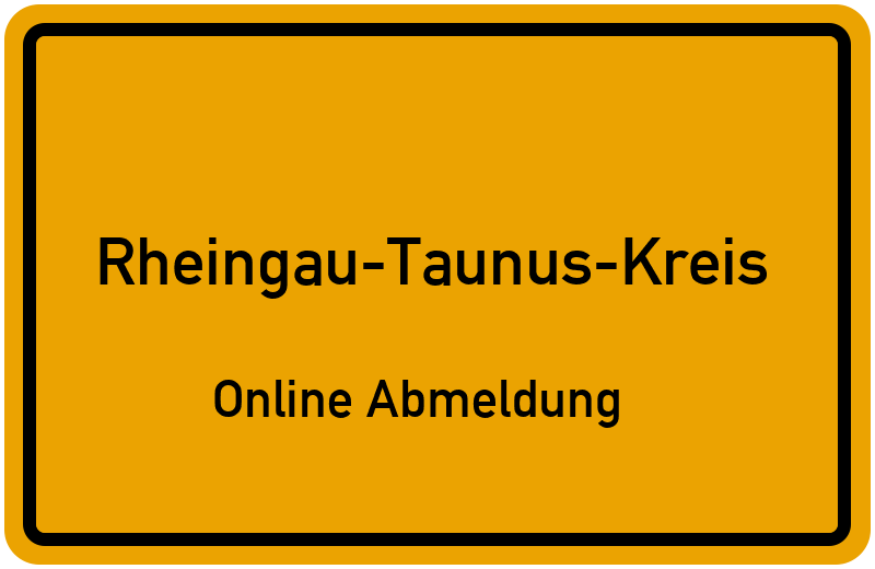 Online Abmeldung für Rheingau-Taunus-Kreis