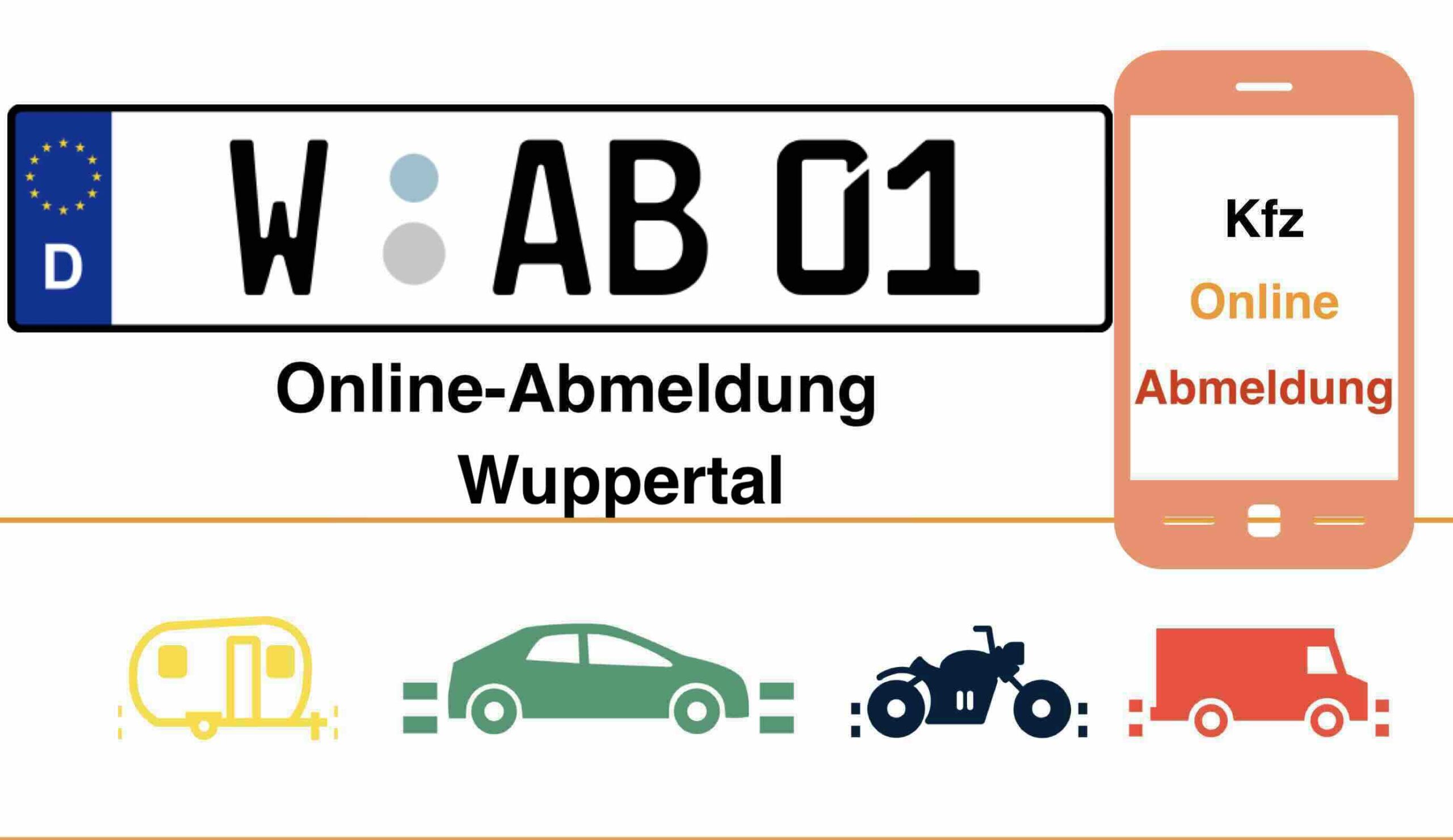 i-Kfz Online-Abmeldung in Wuppertal für Autos Anhänger und Motorräder