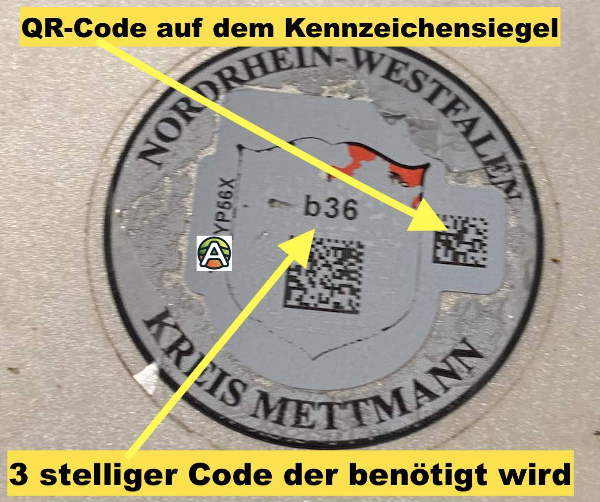 Musterbild 7-stelliger Sicherheitscode